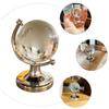 BESPORTBLE Chic Mini Crystal Globe Ornament Transparent Geographic Decor for Desktop Home Office Smooth Touch Creative Interior Decoration view 2
