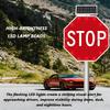 24/32 inch Stop Sign, Solar Powered LED Flashing Stop Sign, Aluminum Octagon Road Signs Traffic LED Blinking Street, Lighted Illumanated Led Light Traffic Road Signs 80cm(32in) view 3