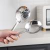 1/2Pcs Stainless Steel Ladles, For Soup Rice Serving Spoon with Drain Hole, Daily Use Kitchen Utensils view 4