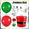 Arrowbash 12 Sets Christmas Gift Bucket Game Include Plastic Santa Belt Buckets with Handles Stress Ball Dice Garland Dart Pen Red and Green Balloons for Christmas Decorations Holiday Supplies view 2