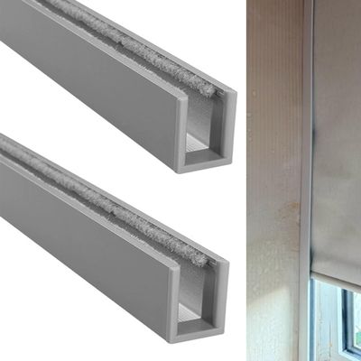Elitix Window Light Blocker Blackout Strips for Blinds Gap Side Track, Nursery Light Blocking Strip/Apartment Window Light Blocker, Side Channels(Gray,58.4cm/23inch)