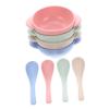 Beaupretty 4 Sets Creative Wheat Straw Feeding Bowl with Handles Safe Dinnerware Odorless Smooth Edges Resistant to Breakage for Boy Girl view 1