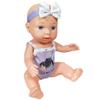 Lissi: 12" Baby Doll Bath Tub Set - Pink-Purple-Sea Design, Care Accessories, Convertible Bathing Station-Table, Swimsuit Outfit & Headband, Kids 2+ view 4