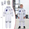 4 in 1 Toddler Dress Up Clothes 3-8 Year Career Dress Up Doctor Astronaut police vest Fireman costume Kids Pretend Play Toys Birthday Christmas Gifts 3 4 5 6 7 year old boy toys Halloween Costumes view 3