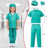 4 in 1 Toddler Dress Up Clothes 3-8 Year Career Dress Up Doctor Astronaut police vest Fireman costume Kids Pretend Play Toys Birthday Christmas Gifts 3 4 5 6 7 year old boy toys Halloween Costumes view 4