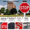 24/32" Solar Power Stop Flashing Traffic Signs for Lighted Illumanated Led Light Traffic Road Signs, Heavy Duty, Rust-Proof Metal Frame, IP65 Waterproof 60cm(24in) view 3