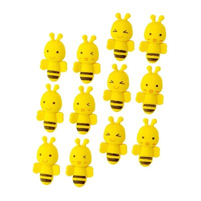 Abaodam 36Pcs Lovely Bee Shaped Erasers for Bulk Supplies Safe Non Toxic Painting Tools for Classroom Rewards Party Favors