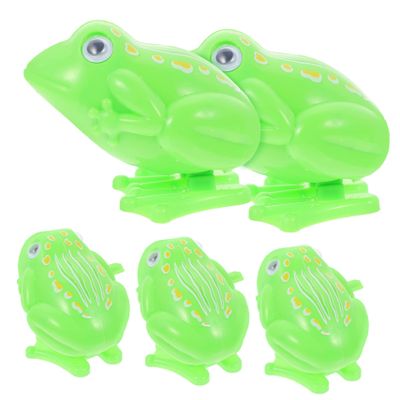 Beaupretty 5Pcs Wind Up for Cartoon Clockwork Animal for Early Learning Funny Retro Moving Frogs for Childrens Play and Decoration