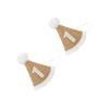 Abaodam 2pcs Birthday Linen Party Hat for Boy Girl with Fur Ball Decoration Safe and Comfortable Headwear for Boys and Creative Photo Prop for Memorable Celebrations view 1