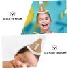 Abaodam 2pcs Birthday Linen Party Hat for Boy Girl with Fur Ball Decoration Safe and Comfortable Headwear for Boys and Creative Photo Prop for Memorable Celebrations view 4