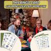 Ycyfckdr Christmas Bingo Game, Christmas Party Bingo Card Set, Suitable for Holiday Gatherings and Parties, Card Game for Family and Friends, 03 view 4