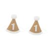 Beaupretty 2pcs Linen Birthday Party Hats for Cute Photo Prop Caps Highlight Babys Appearance Creative Forest Style Birthday Headwear Babys Special Day view 1