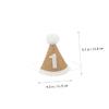Beaupretty 2pcs Linen Birthday Party Hats for Cute Photo Prop Caps Highlight Babys Appearance Creative Forest Style Birthday Headwear Babys Special Day view 3