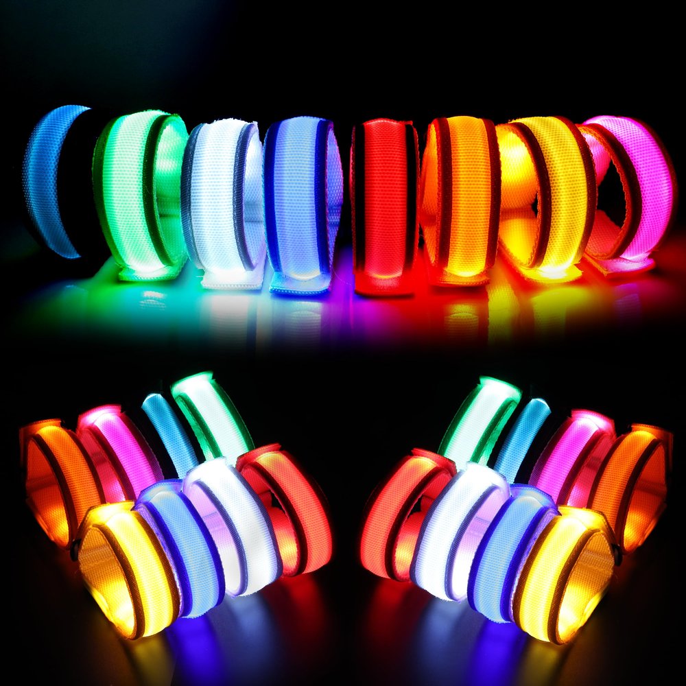 24 PCS LED Glow Bracelets, Light Up Bracelets for Kids Adults - Glow in The Dark Party Bracelets Favors Supplies for Christmas, Concerts, Festivals, Game Prizes, Sports, Rave Accessories.