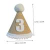 Abaodam Linen Birthday Party Hat for Year Old Lightweight Comfortable Photo Prop Headwear for Shower Gifts and Festive Celebrations view 3