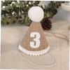 Abaodam Linen Birthday Party Hat for Year Old Lightweight Comfortable Photo Prop Headwear for Shower Gifts and Festive Celebrations view 4