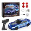 Authticar 1:43 Scale Mini RC Drift Car, 2.4GHz 4WD Desktop RC Drift Car, 15KM/h Handheld Racing Mini Vehicle with LED Lights, Speed Switching Racing Sport Toy for Adults Teens (Blue) view 1