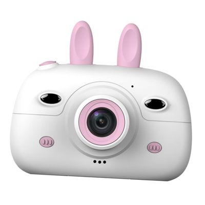 Alasum Dual Lens Digital Camera HD Mini Camera with Screen Auto Drop Silicone for Supports Card Pink