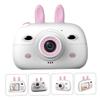 Alasum Dual Lens Digital Camera HD Mini Camera with Screen Auto Drop Silicone for Supports Card Pink view 3