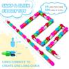20 Packs Fidget Toys Bulk for Classroom Rewards, Rainbow Wacky Tracks Snap and Click Fidget Prizes, Quiet Sensory Puzzle, Party Favors, Christmas Stocking Stuffers, Goodie Bag, Student Treasure Box view 3