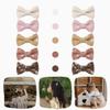 10 PCS 2'' Baby Hair Bow Clips Set Handmade Fully Lined Alligator Clips Floral Embroidered Cotton Fabric Gental for Baby Girls Toddler Fine Hair (Autumn) view 2