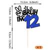 1 Pack Bruh I'm 12 Cake Topper Glitter Burh It's My 12th Birthday Cake Pick Happy 12th Birthday Cheers to 12 Years Cupcake Decorations Party Supplies Blue view 2