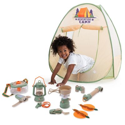Fat Brain Toys Camping Storage - Adventure Camp 20 Piece Set Outdoor Toys for Ages 4 to 6