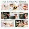 ROBUD Play Kitchen for Kids Toddlers - Wooden Toy Kitchen Set with Play Oven, Play Fridge, 3-in-1 Kids Kitchen Pretend Playset for Girls & Boys 3+ view 4