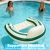 2 pcs Inflatable Pool Float Chair - 43" Pool Floaties Chair Floats Loungers for Swimming Pools Floating Lounger with Cup Holders Party Floaties for Adults (Dark Green) view 4