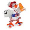 Annalee Stars and Stripes Duck, 6 inch, Patriotic Beach Outfit with Visor and Sunglasses, White view 2