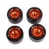 4Pcs 1:10 RC Crawler Car Metal Wheel Hub Car Tire Fit for Axial SCX10 / SCX10II / 90046/90047 (Black Gold) view 3