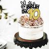 1 Pack Bruh I'm 10 Cake Topper Glitter Burh It's My 10th Birthday Cake Pick Happy 10th Birthday Cheers to 10 Years Cupcake Decorations Party Supplies Gold view 3