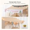 besrey Kids Play Tent with Eave, Toddler Tent 2 in 1 with Padded Mat and Lights, Large Playhouse with 2 Doors & 2 Windows, Indoor & Outdoor, Christmas Toddler Playhouse, 51" x35" x 47" view 3