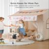 besrey Kids Play Tent with Eave, Toddler Tent 2 in 1 with Padded Mat and Lights, Large Playhouse with 2 Doors & 2 Windows, Indoor & Outdoor, Christmas Toddler Playhouse, 51" x35" x 47" view 4