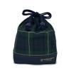 COLORFUL CANDY STYLE N3581303-BTR Drawstring Bag, Small, Cup Bag, Plaid, Dark Green x Yarn-Dyed, Navy Blue, 3-Piece Set, Girls, Boys, Fashionable, Kids, Cup Holder, Drawstring Bag, Small, Nursery view 2
