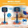 JoyCat 2-in-1 Shooting&Basketball Toy for Kids,Adjustable Height Auto-Moving Shooting Target with Music,Outdoor Indoor Game Compatible with Nerf Toy Guns for Kids,Birthday Chrisrmas Gift for Boys view 2