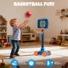 JoyCat 2-in-1 Shooting&Basketball Toy for Kids,Adjustable Height Auto-Moving Shooting Target with Music,Outdoor Indoor Game Compatible with Nerf Toy Guns for Kids,Birthday Chrisrmas Gift for Boys view 4