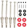 #45 Steel CVD Driveshaft Front Rear Drive Shafts Set for ARRMA 1/18 Granite GROM 1/14 Typhon GROM Upgrade Parts,Drive Shaft Thickened Upgraded Version (Silver) view 1