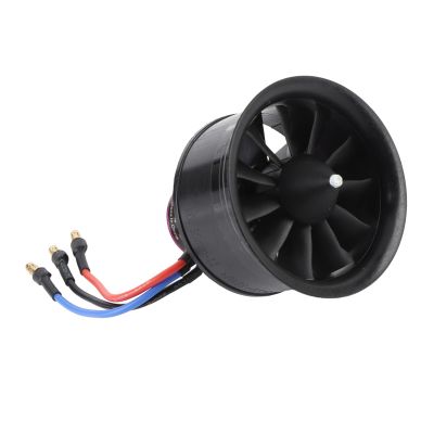 Asixxsix EDF 50mm 11 Blades Ducted Fan, 5S 3750KV Brushless Motor Maximum Thrust 1050g, with Balanced Blades and Superior Thermal Management, for RC Jet Airplane Model