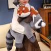 AHXHWKA Raccoon Weighted Stuffed Animals,25.6 Inch Cute Weighted Raccoon Plush Toys, Soft Hugging Pillow Plushies Gifts for Girlfriend Kids Girls Boys view 4
