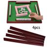 4X Wooden Mahjong Tiles Racks Trays,Convenient, Portable,Mahjong Holder Racks for Indoor Activity Family Friends Home, 450x30x5mm view 4
