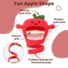 Baby High Chair Suction Toys Teething Chew - Silicone Apple Teething Relief Toys Silicone Teethers Table Toys, Food Grade Silicon for 6 12 18 Months(Red) view 3