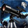 TYUHDUYUR 2021 Updated Entry-Level Astronomical Telescope telescopes for Astronomy Beginners Kids Telescope 70mm Aperture 400mm Mount Refractor Telescope The view 1