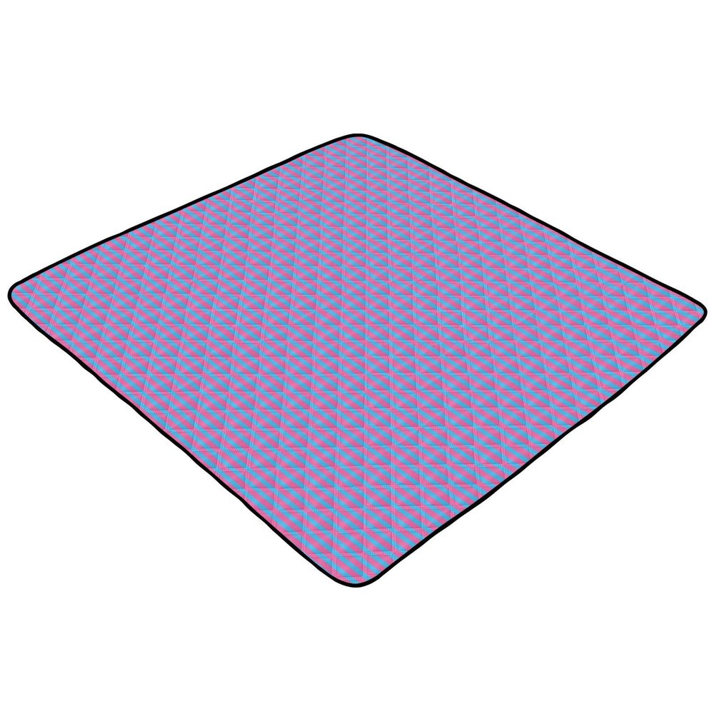 YANENDIE Baby Play Mat - 50" X 50" Baby Play Mats for Playpen & Floor, Blue Pink Stripes Soft Foam Crawling Mat for Babies and Toddlers Infants, Foldable Waterproof, Machine Washable