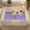 YANENDIE Baby Play Mat - 50" X 50" Baby Play Mats for Playpen & Floor, Blue Pink Stripes Soft Foam Crawling Mat for Babies and Toddlers Infants, Foldable Waterproof, Machine Washable view 4