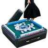 Automatic Mahjong Table, Portable Mahjong Table with 152 Magnetic Tiles incl. Joker Tiles, for Outdoor & Home Fun, Compatible with both Chinese and American Mahjong, Suitable for Mahjong Enthusiasts view 1