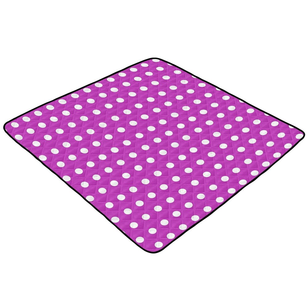 YANENDIE Baby Play Mat - 50" X 50" Baby Play Mats for Playpen & Floor, Polka Dots Purple White Soft Foam Crawling Mat for Babies and Toddlers Infants, Foldable Waterproof, Machine Washable