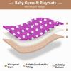 YANENDIE Baby Play Mat - 50" X 50" Baby Play Mats for Playpen & Floor, Polka Dots Purple White Soft Foam Crawling Mat for Babies and Toddlers Infants, Foldable Waterproof, Machine Washable view 3