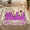 YANENDIE Baby Play Mat - 50" X 50" Baby Play Mats for Playpen & Floor, Polka Dots Purple White Soft Foam Crawling Mat for Babies and Toddlers Infants, Foldable Waterproof, Machine Washable view 4