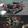 Joysweetoy RC Tank That Shoots - 2.4Ghz Remote Control Army Tank with Smoke, Lights, Sounds, 360 Rotating Turret, Auto Demo, 13 Channel Military Vehicles Model Gift for Boys 6-8 view 2